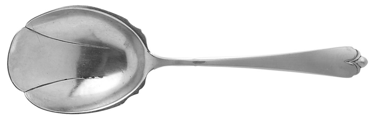 Lotus (Sterling, 1935) Small Solid Berry/Casserole Spoon by Watson-1