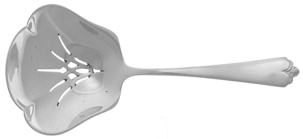 Lotus (Sterling, 1935) Solid Bon Bon Spoon with Pierced Bowl by Watson-1
