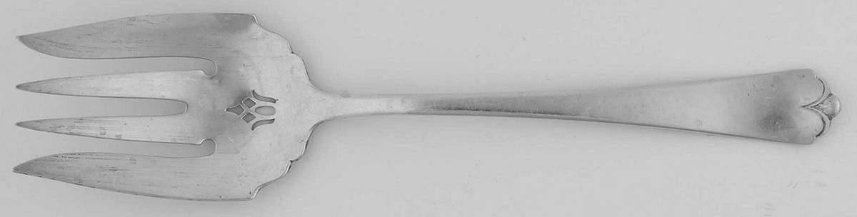 Lotus (Sterling, 1935) Solid Salad Serving Fork by Watson-1