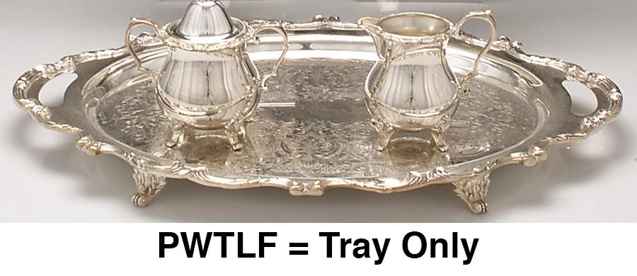 La Reine (Silverplate, Hollowware) Large Footed Waiter Tray by Wallace Silver-1
