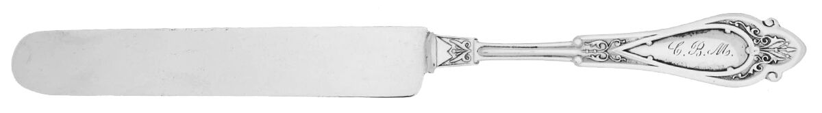 Venetian (Sterling, 1875) Solid Tea/Child Knife by Wood & Hughes-1