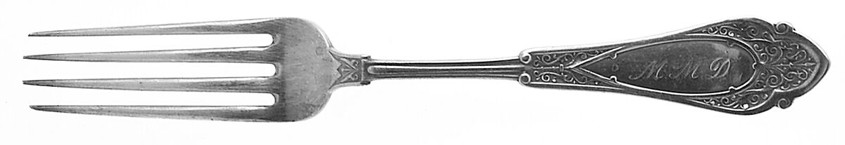 Venetian (Sterling, 1875) Fork by Wood & Hughes-1