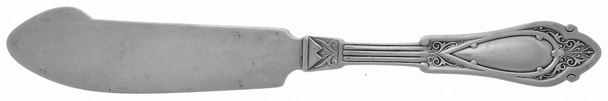 Venetian (Sterling, 1875) Flat Handle Master Butter Knife by Wood & Hughes-1