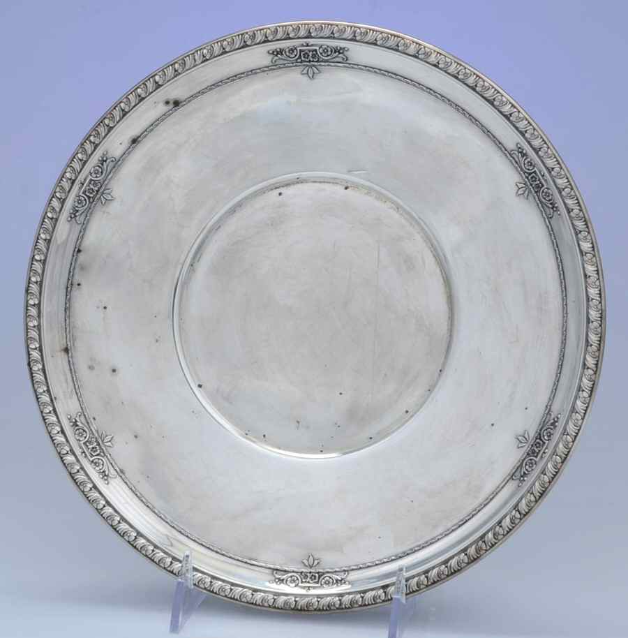 Larkspur (Sterling, 1939, Hollowware) 10" Sandwich Plate by Wallace Silver-1