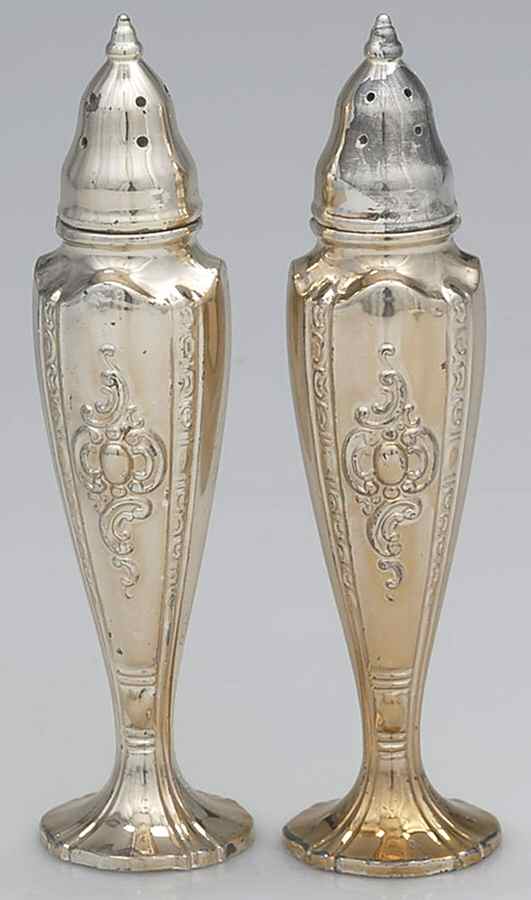 Maytime (Silverplate, 1944, Hollowware) Salt & Pepper Set by Wallace Silver-1