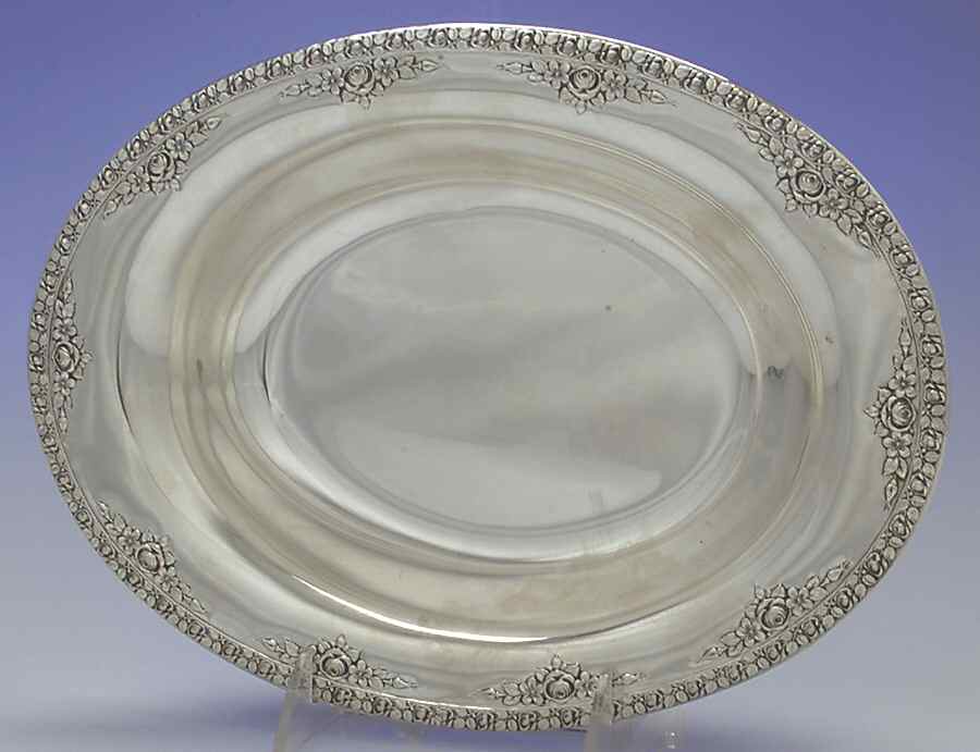 Normandie (Sterling, 1933, Hollowware) Sterling Oval Vegetable Bowl by Wallace Silver-1