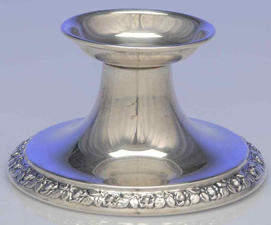 Normandie (Sterling, 1933, Hollowware) Weighted Console Candleholder by Wallace Silver-1