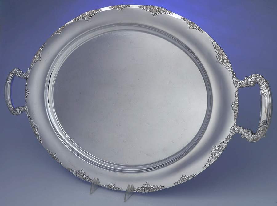 Normandie (Sterling, 1933, Hollowware) 21" Waiter Tray by Wallace Silver-1