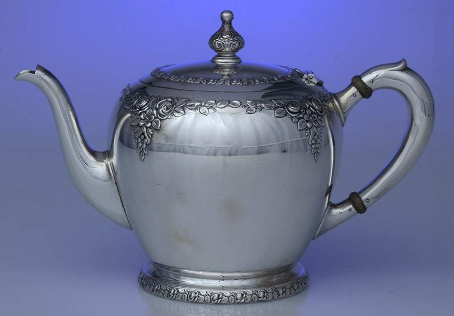 Normandie (Sterling, 1933, Hollowware) Teapot by Wallace Silver-1