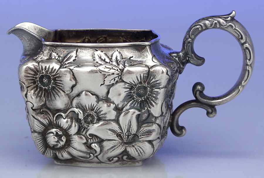 Lily (Sterling, 1902, Old Estate, Hollowware) Creamer by Whiting Manf Co-1