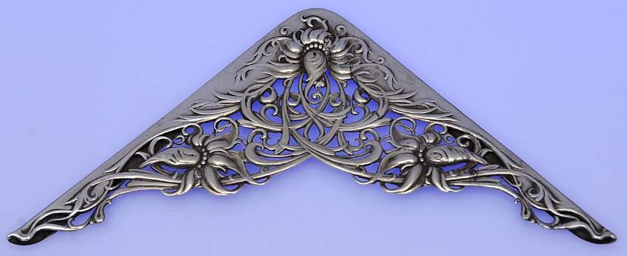 Lily (Sterling, 1902, Old Estate, Hollowware) Blotter Corner by Whiting Manf Co-1