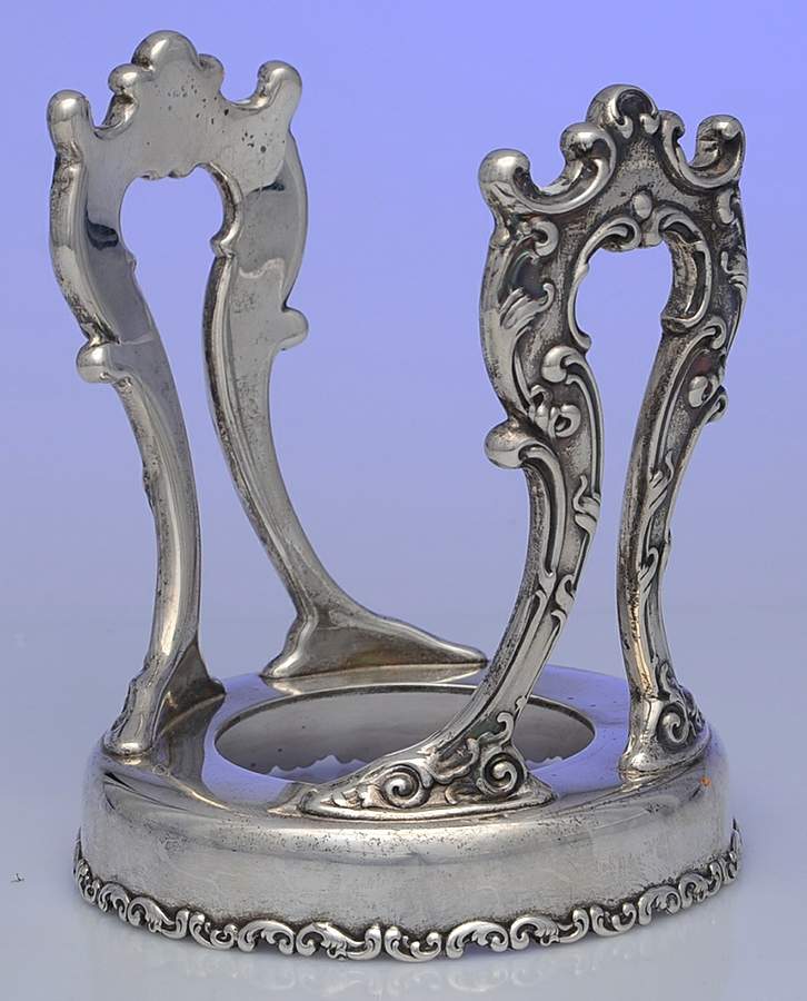 Lily (Sterling, 1902, Old Estate, Hollowware) Sterling Kettle, Stand Only by Whiting Manf Co-1