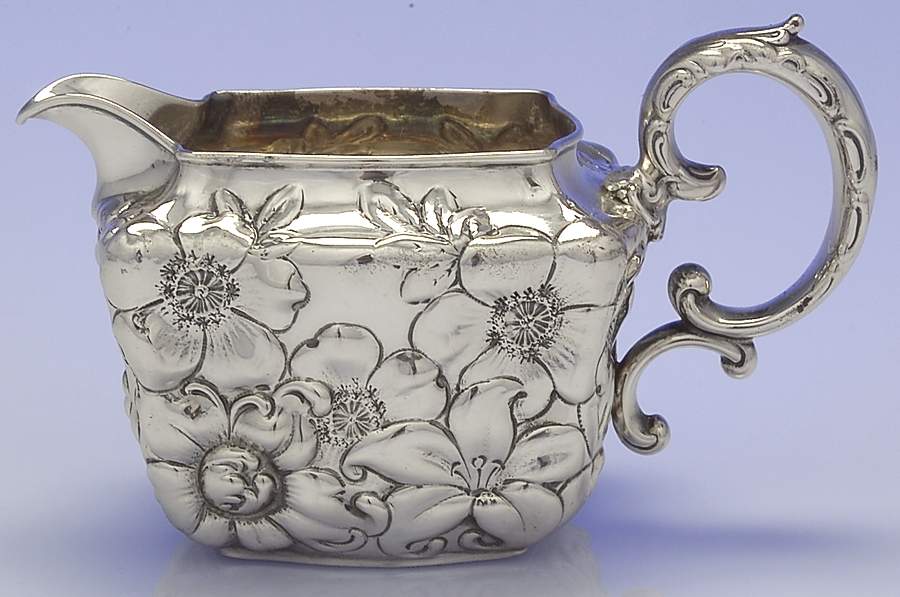 Lily (Sterling, 1902, Old Estate, Hollowware) Creamer by Whiting Manf Co-1