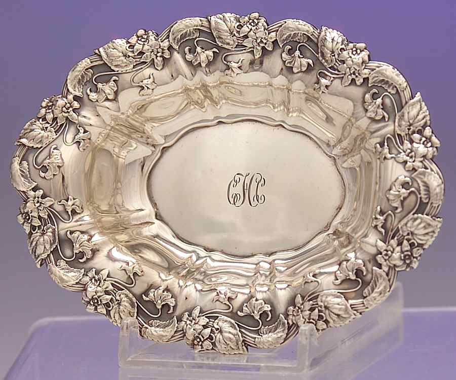 Violet (Sterling, 1905, Hollowware) 4" Bon Bon Bowl by Whiting Manf Co-1