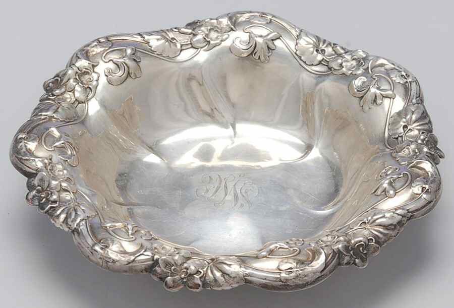 Violet (Sterling, 1905, Hollowware) 5" Bon Bon Bowl by Whiting Manf Co-1
