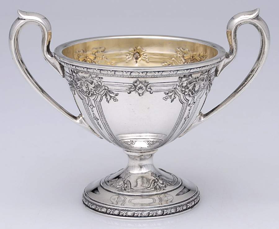 Navarre (Sterling, 1908, Hollowware) Mini Open Sugar Bowl by Watson-1