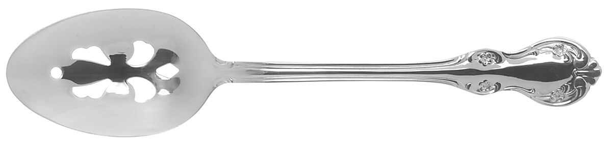 Continental Camden (Stainless) Pierced Tablespoon (Serving Spoon) by Wallace Silver-1