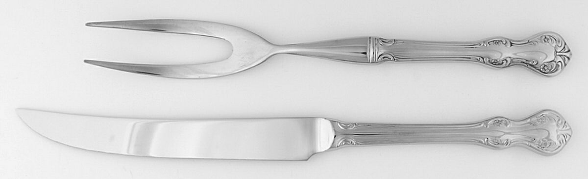 Continental Camden (Stainless) Large 2-Piece Roast Carving Set w/Stainless Blade by Wallace Silver-1