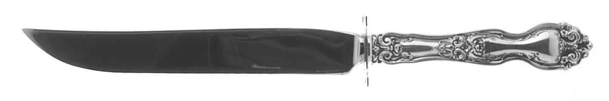 La Reine (Sterling, 1921, No Monograms) Small Steak Carving Knife with Stainless Blade by Wallace Silver-1