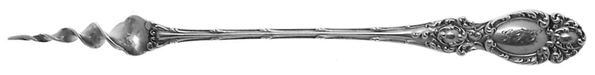 Lucerne (Sterling, 1896, Monograms) One Tine Butter Pick by Wallace Silver-1