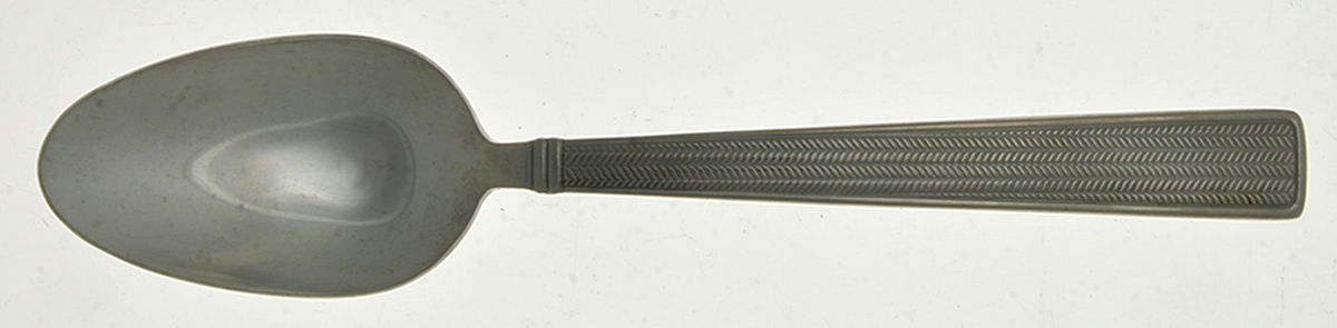 Herringbone (Stainless) Place/Oval Soup Spoon by Wallace Silver-1