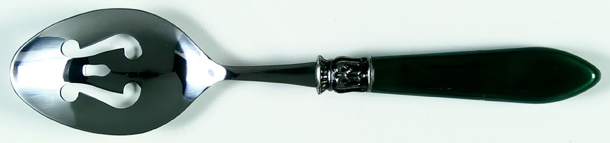 St Moritz - Green (Stainless) Pierced Tablespoon (Serving Spoon) by Wallace Silver-1