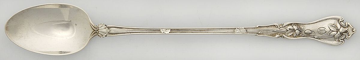 Violet (Sterling, 1905, Monograms) Iced Tea Spoon by Whiting Manf Co-1