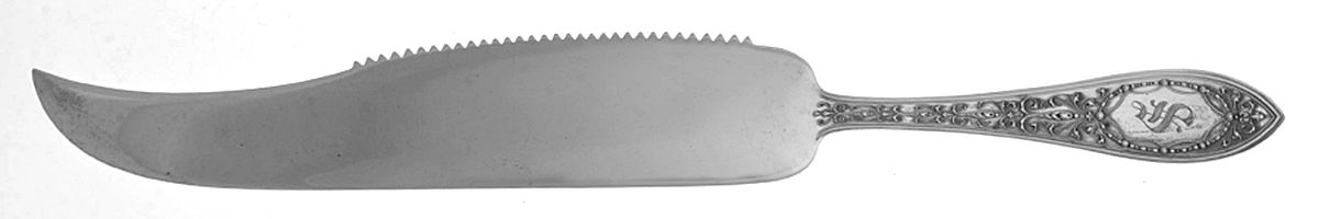 Arabesque (Sterling, 1875) Large Solid Piece Cake Knife by Whiting Manf Co-1