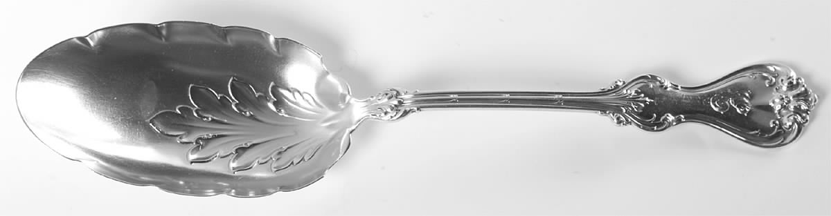 Duke of York (Sterling, 1900, Monograms) Solid Salad Serving Spoon by Whiting Manf Co-1