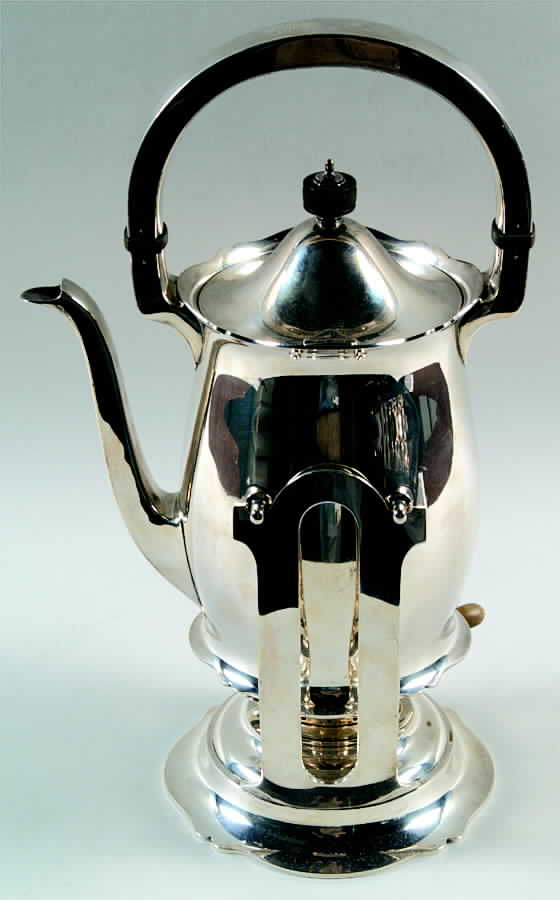 Antique (Sterling, Hollowware) Kettle, Stand & Burner by Wallace Silver-1
