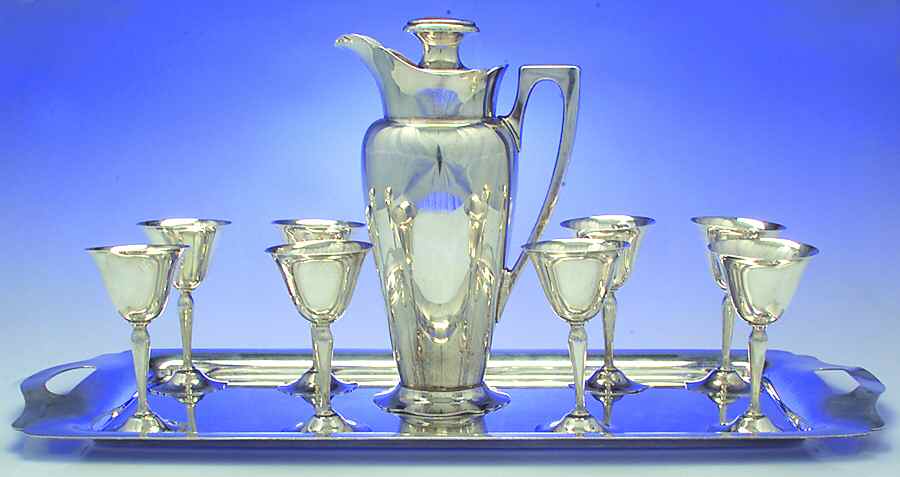Antique (Sterling, Hollowware) 10 Piece Cocktail Set by Wallace Silver-1