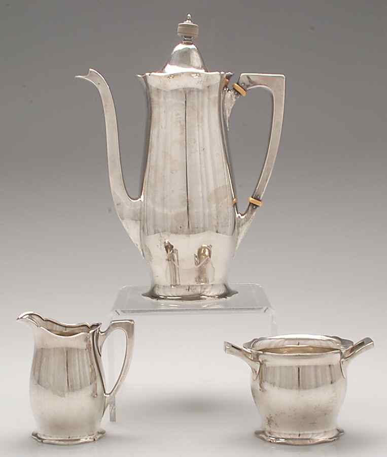 Antique (Sterling, Hollowware) 3 Piece Demi Set by Wallace Silver-1
