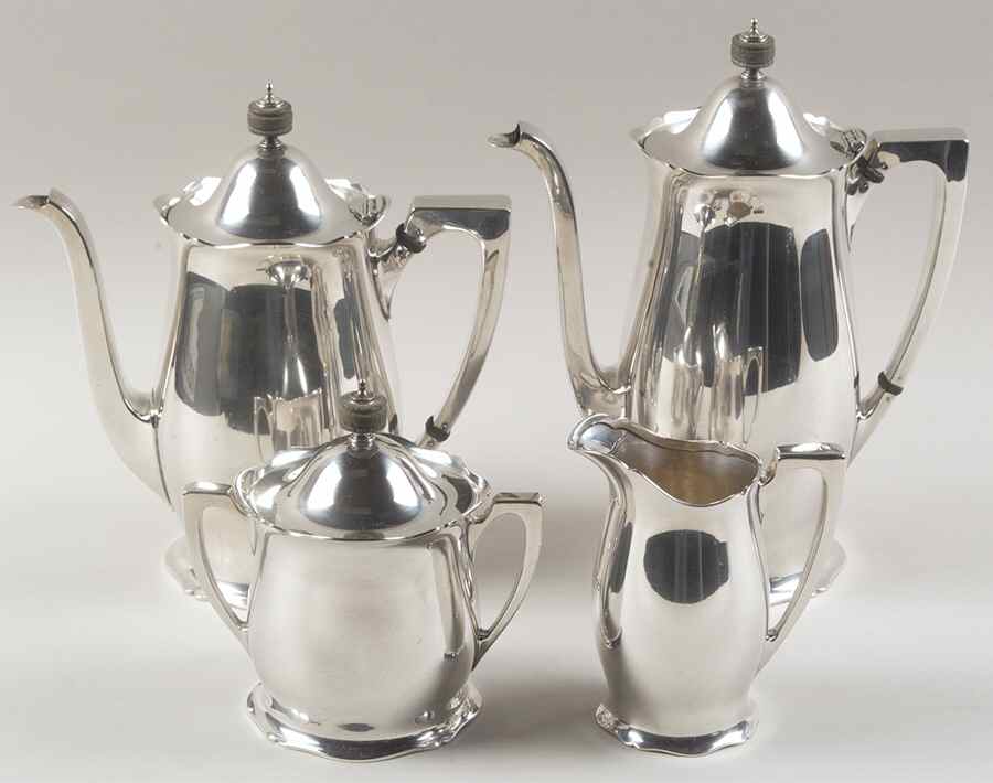 Antique (Sterling, Hollowware) 4 Piece Tea Set (SCP, STP, SCR, SSU) by Wallace Silver-1
