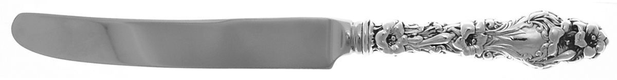 Lily (Sterling, 1902, Lion-Pat. 1902, Monograms) New French Knife Hollow Thin Handle Bolster by Whiting Manf Co-1