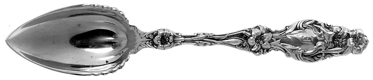 Lily (Sterling, 1902, Lion-Pat. 1902, Monograms) Orange Spoon by Whiting Manf Co-1