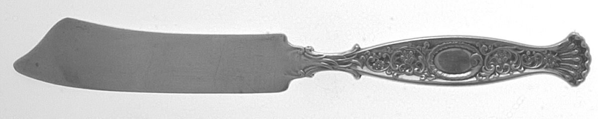 Hyperion (Sterling, 1888, Monograms) Flat Handle Master Butter Knife by Whiting Manf Co-1