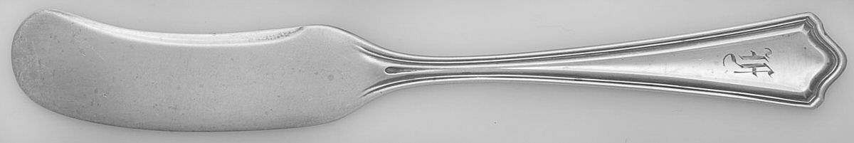 Portland (Sterling, 1913-1914, No Monograms) Flat Handle Butter Spreader by Whiting Manf Co-1
