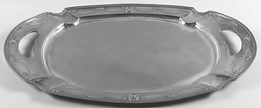 Adam (Silverplate, 1914, Hollowware) Large Silverplate Waiter Tray by WD Smith Silver-1