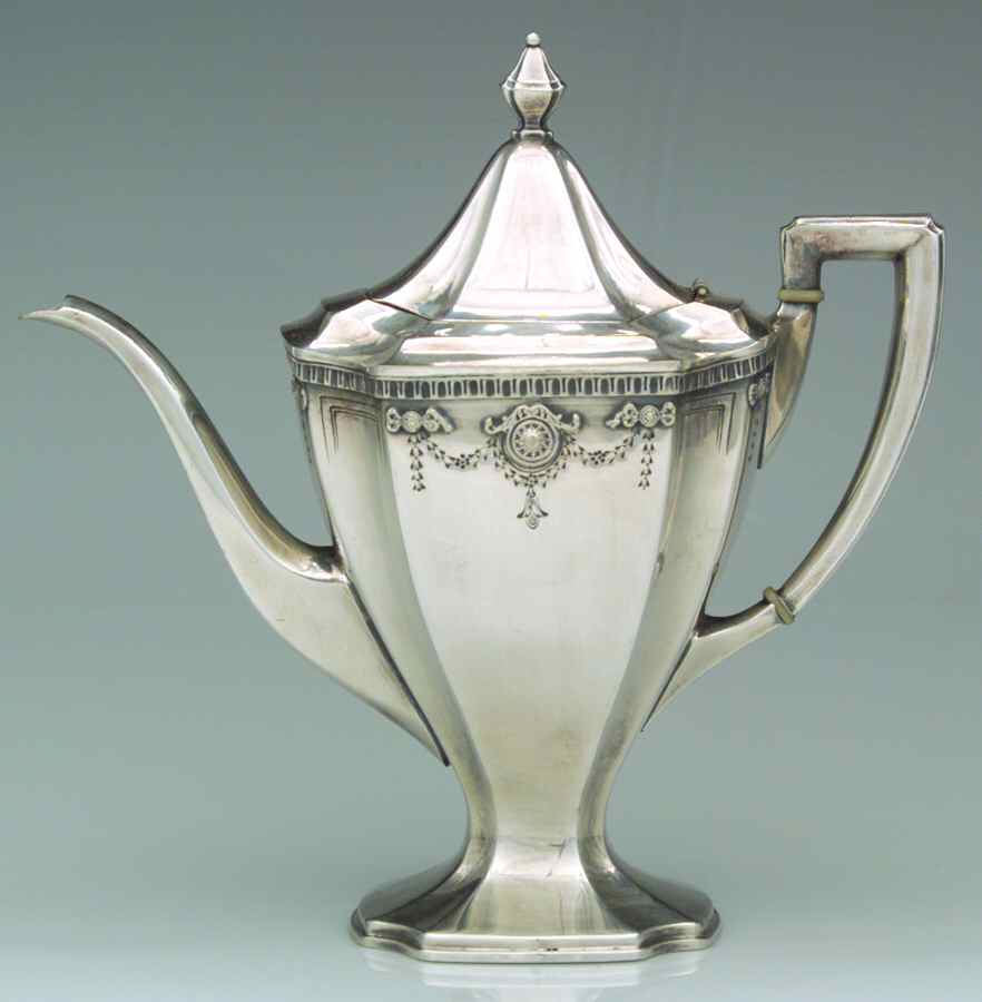 Adam (Silverplate, 1914, Hollowware) Silverplate Coffee Pot by WD Smith Silver-1