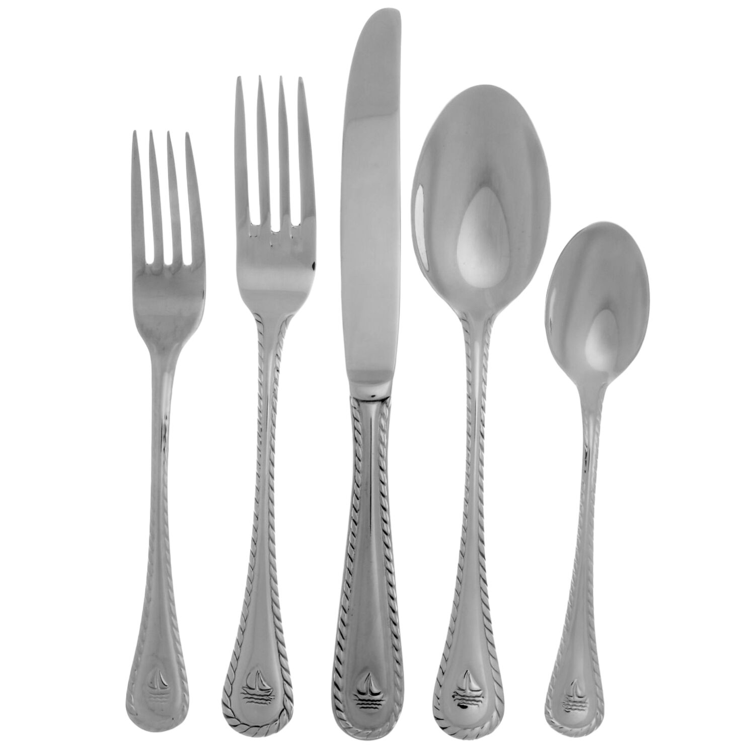 Nautica (Stainless) 40 Piece Estate Set by Wallace Silver-1