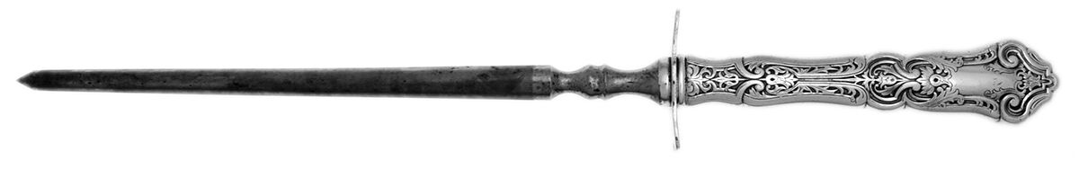 Cardinal (Silverplate, 1907) Small Steel Rod Sharpener Knife by Wallace Silver-1
