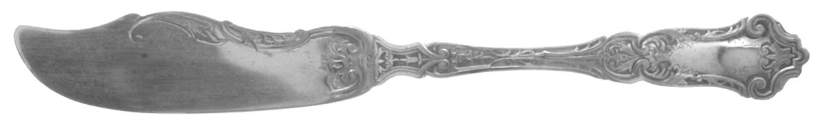 Cardinal (Silverplate, 1907, Monograms) Flat Handle Master Butter Knife by Wallace Silver-1