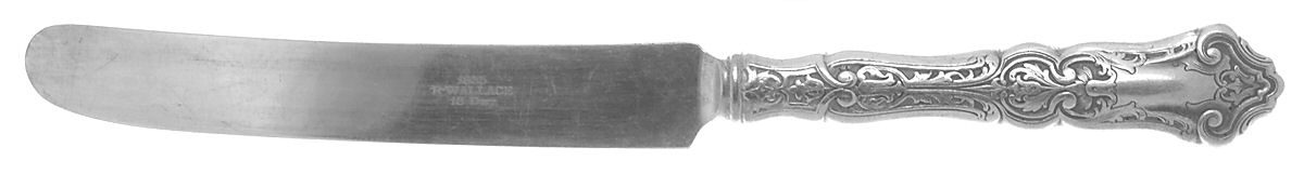 Cardinal (Silverplate, 1907, Monograms) Old French Hollow Knife by Wallace Silver-1