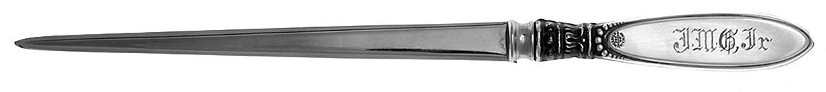 WSC21 (STERLING) Letter Opener with Stainless Blade by Webster Co-1