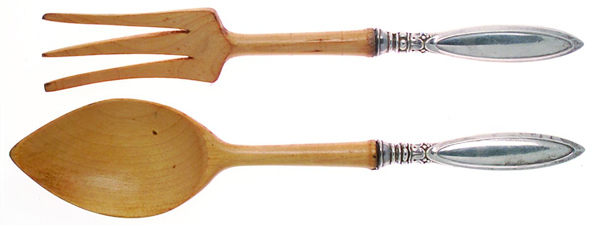 WSC21 (STERLING) Wooden Bowl 2-Piece Salad Set by Webster Co-1