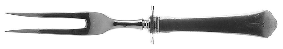 Antique (Sterling, 1926) Small Steak Carving Fork with Stainless Prongs by Wallace Silver-1
