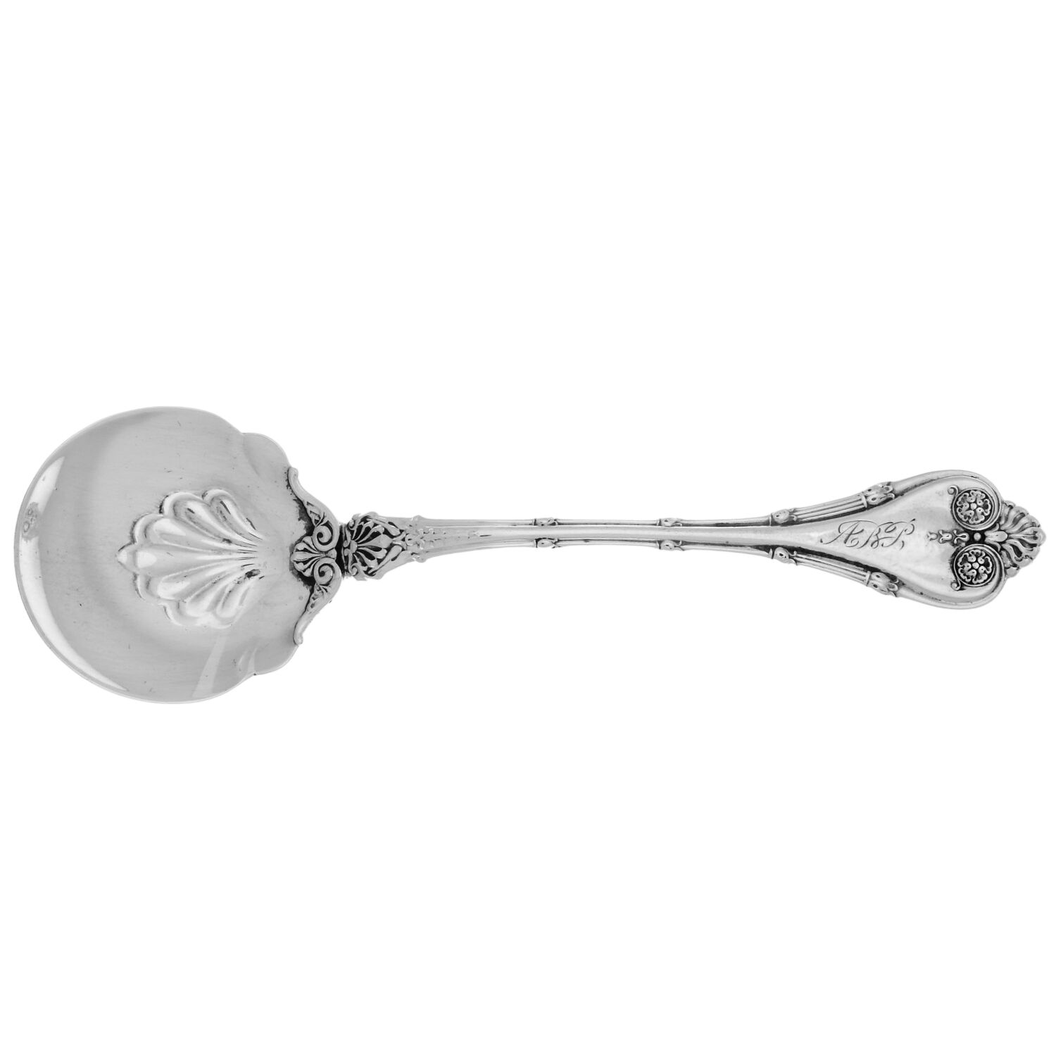 Empire (Sterling, 1892, Monograms) Round Bowl Soup Spoon (Bouillon) by Whiting Manf Co-1