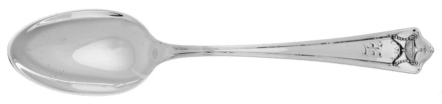 Pompeian (Sterling, 1913, Monograms) Teaspoon by Whiting Manf Co-1