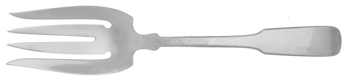 Colonial Fiddle (Sterling, 1925) Fork-Cold Meat/Servg-Sm/Solid by Watson-1