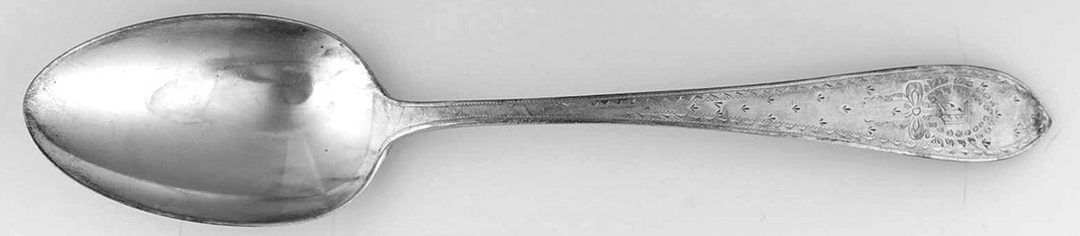 Colonial A-Engraved (Sterling, 1907) Tablespoon (Serving Spoon) by Whiting Manf Co-1